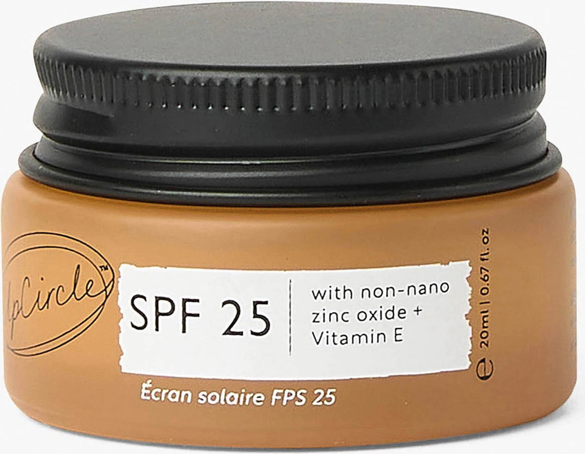Goedkoopste UpCircle Zonnebrandcrème - SPF 25 – Upcycled frambozen - Face - UVA - UVB Filters - Vegan - Hydraterend