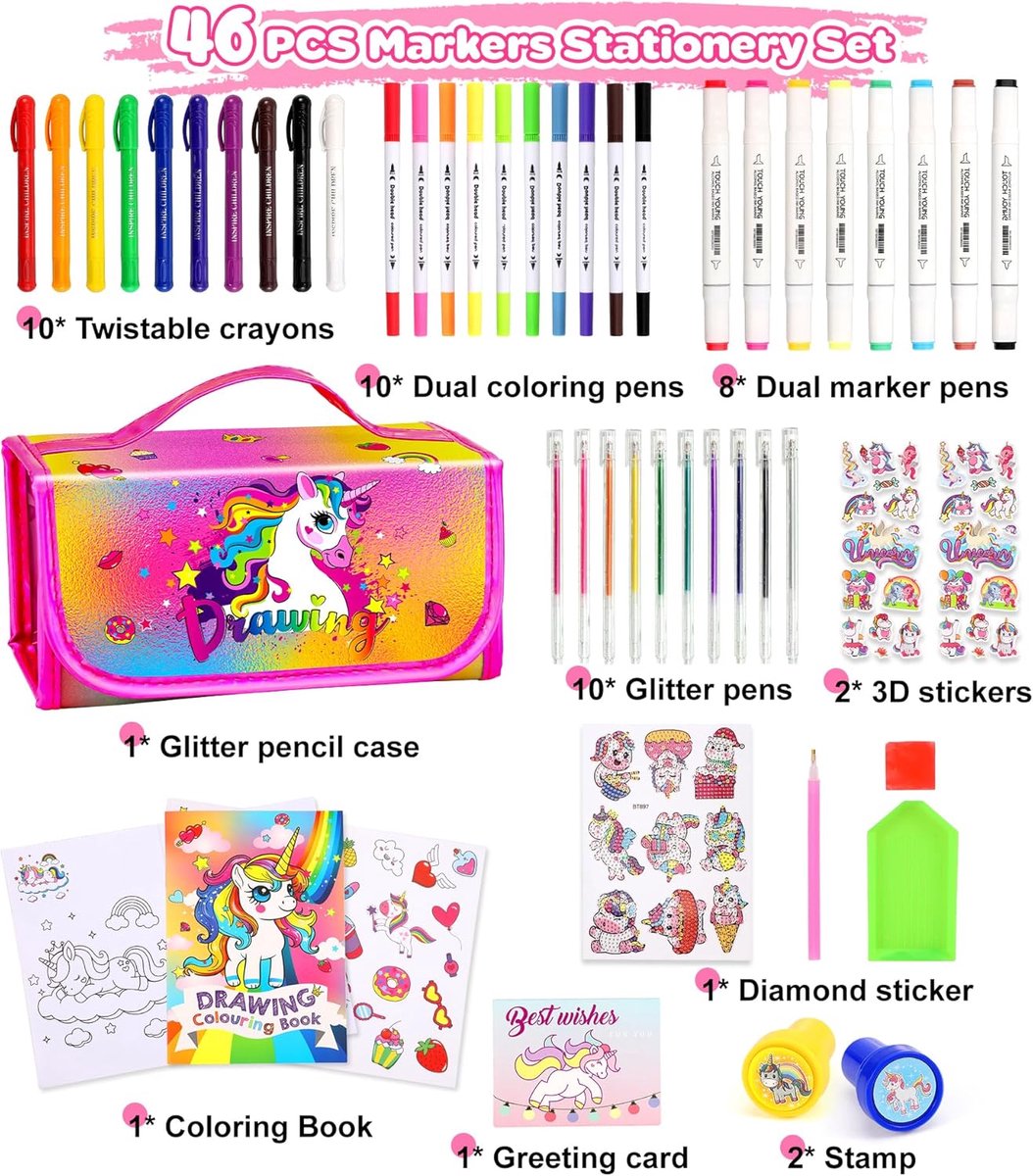 TrendGate Feutres Coloriage Adulte, 24 Couleurs Aquamarker Feutre Stylos Double Pointe Fine et TrendGate Feutres Coloriage Adulte, 24 Couleurs Aquamarker Feutre Stylos Double Pointe Fine et