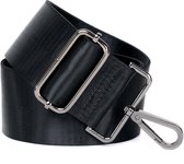 Eleganci® - Tassenriem - Bag strap - Bagsstrap - Dames Tas - Schouderband - Verstelbaar - Tassenhengsel - Tassen Band - 140 cm lang - 5,5 cm breed - Canvas - Roestvrijstaal - Zwart