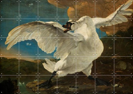 IXXI De bedreigde zwaan, Jan Asselijn & Rijksmuseum - 140 x 100 cm