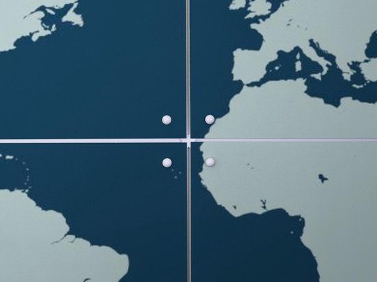 Carte du monde IXXI marine, Art cartographique - 140 x 100 cm - Système d'accrochage inclus - Grande décoration murale et affiche - Art minimaliste et géométrique, graphisme