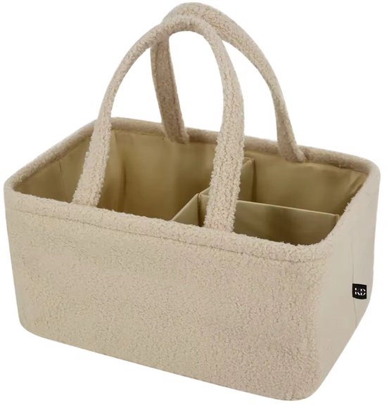 Teddy Luiertas baby - Beige - verzorgingstas - organizer luiers - uitneembare schotjes - Kraamcadeau - mommy bag - baby organizer - Teddy tas - commode van Nouviture — afbeelding 2