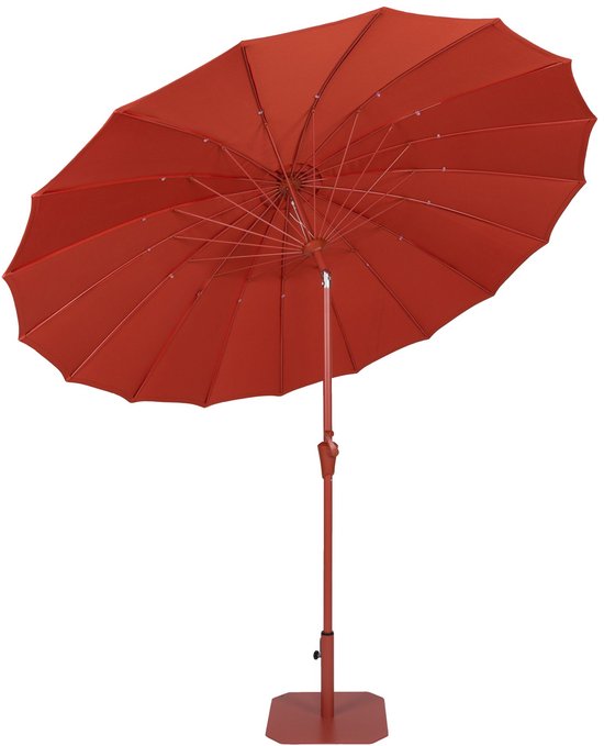 Set de parasols Zuiver Sunshine comprenant une housse de parasol et un pied de parasol Marsala Red