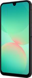 Galaxy A26 5G in zwart, zijaanzicht.