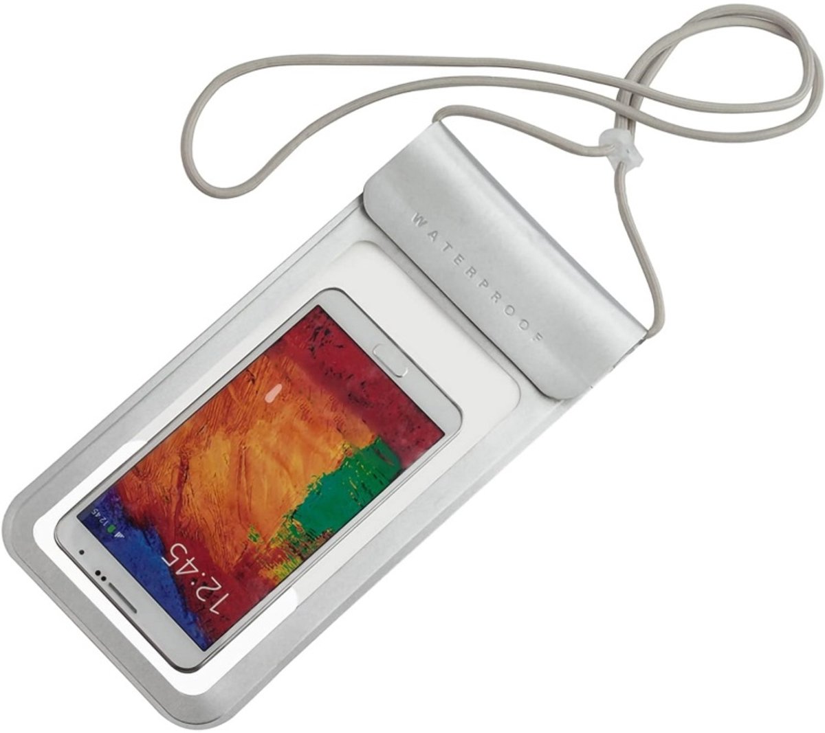 1 pack - Waterdichte telefoonhoes - Waterdichte tas voor telefoons tot 6,9 inch, geschikt om mee te zwemmen (zilver)