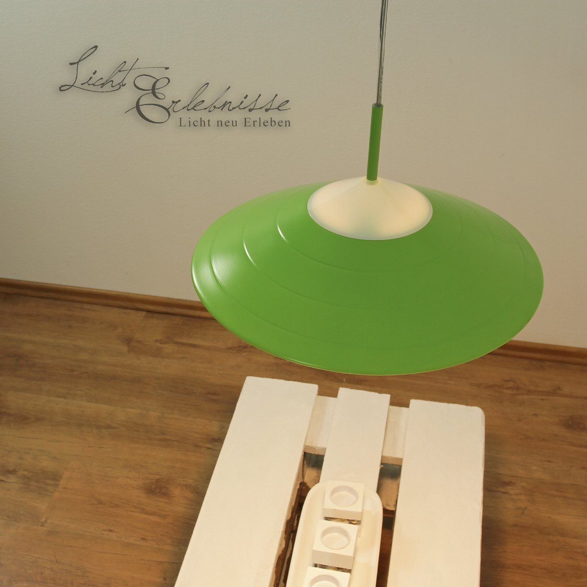 Licht-Erlebnisse - Toni - LED - Hanglamp - 3000K - van - Kunststof - in - Groen
