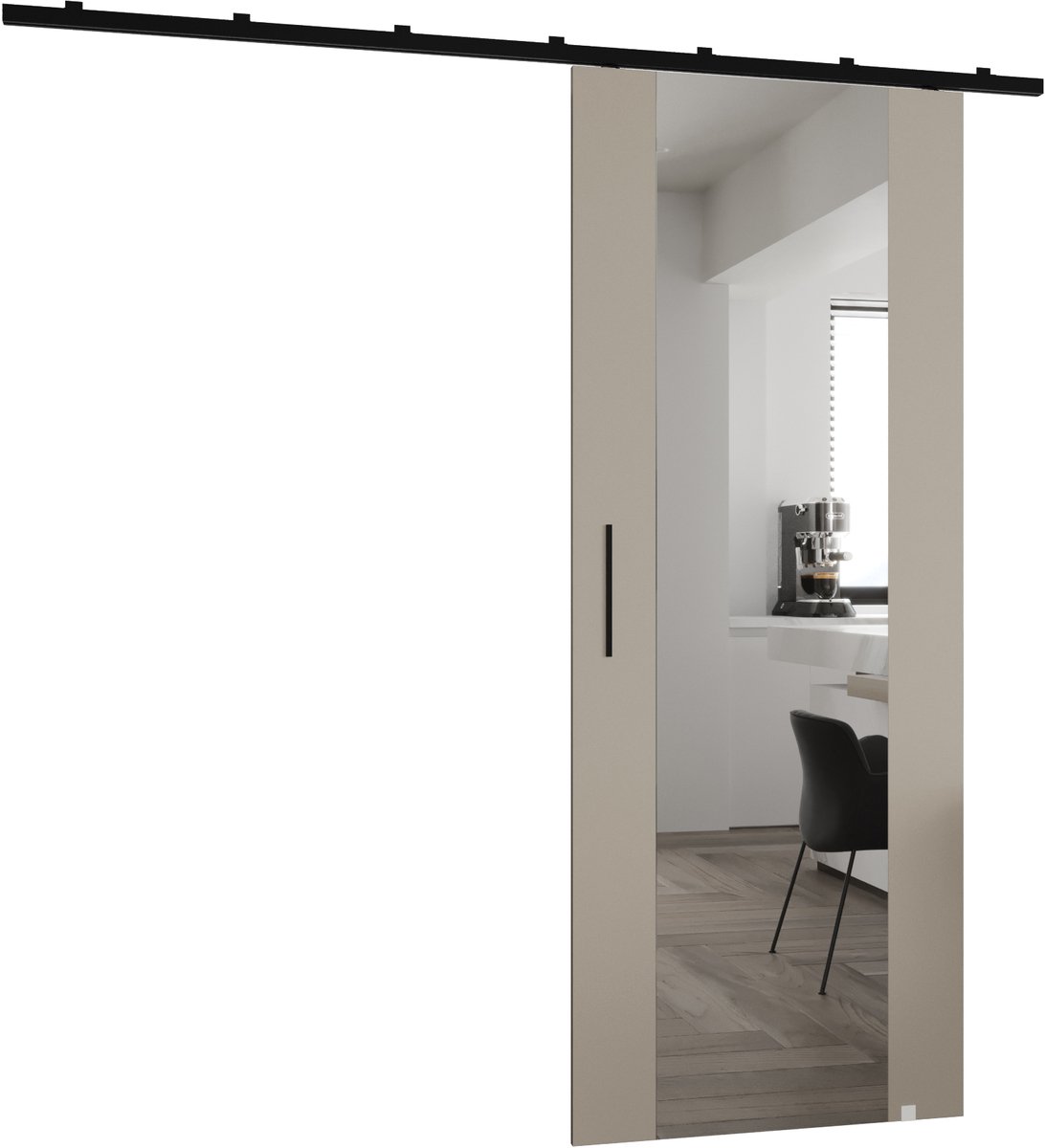 Schuifdeursysteem met rail - Loftdeur met wandmontage - 90x204cm - AVANTI II - Cachemire met Soft-Close