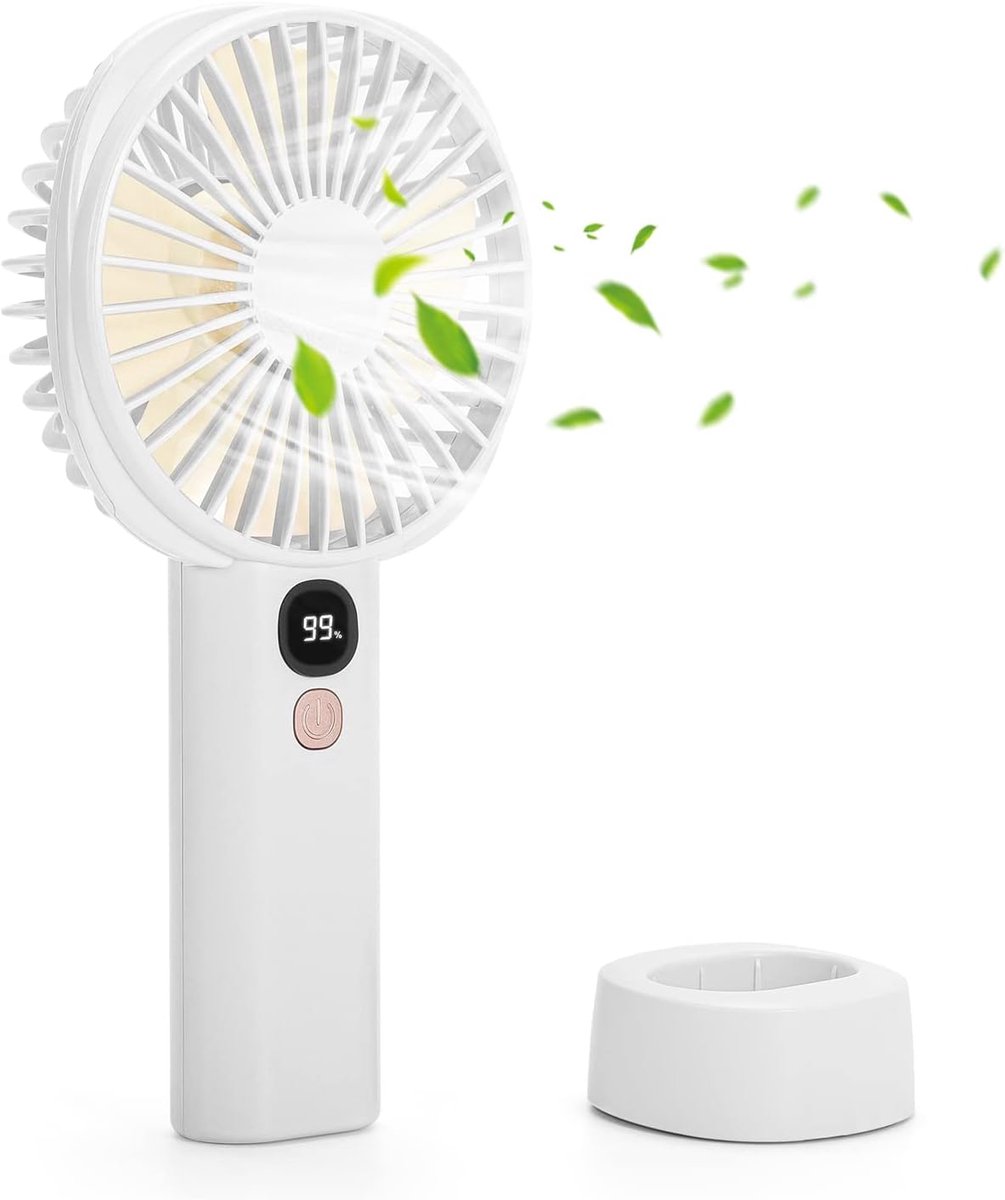 Draagbare Oplaadbare Mini Ventilator met USB en 5 Snelheden