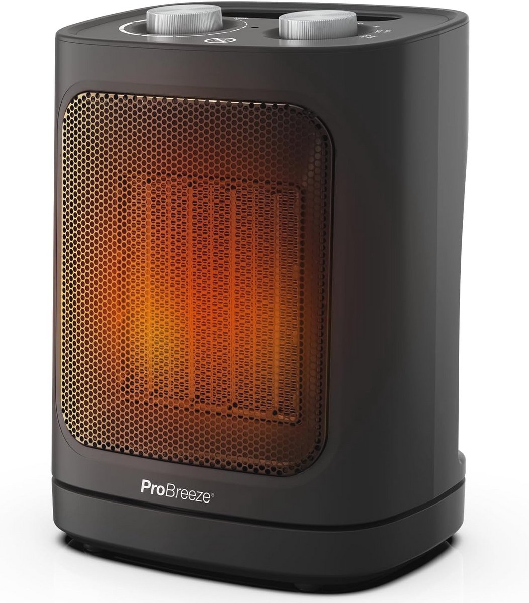 Keramische Ventilatorkachel 1800W - Compacte en Draagbare Elektrische Kachel met Oscillatie en 2 Warmtestanden