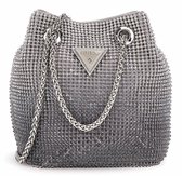 GUESS Sac de soirée Sac à épaule bandoulière Zalina Mini Pouch Silver Argenté