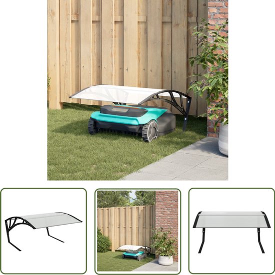 vidaXL Garage voor robotmaaier 86x90x52/57 cm poly rattan bruin