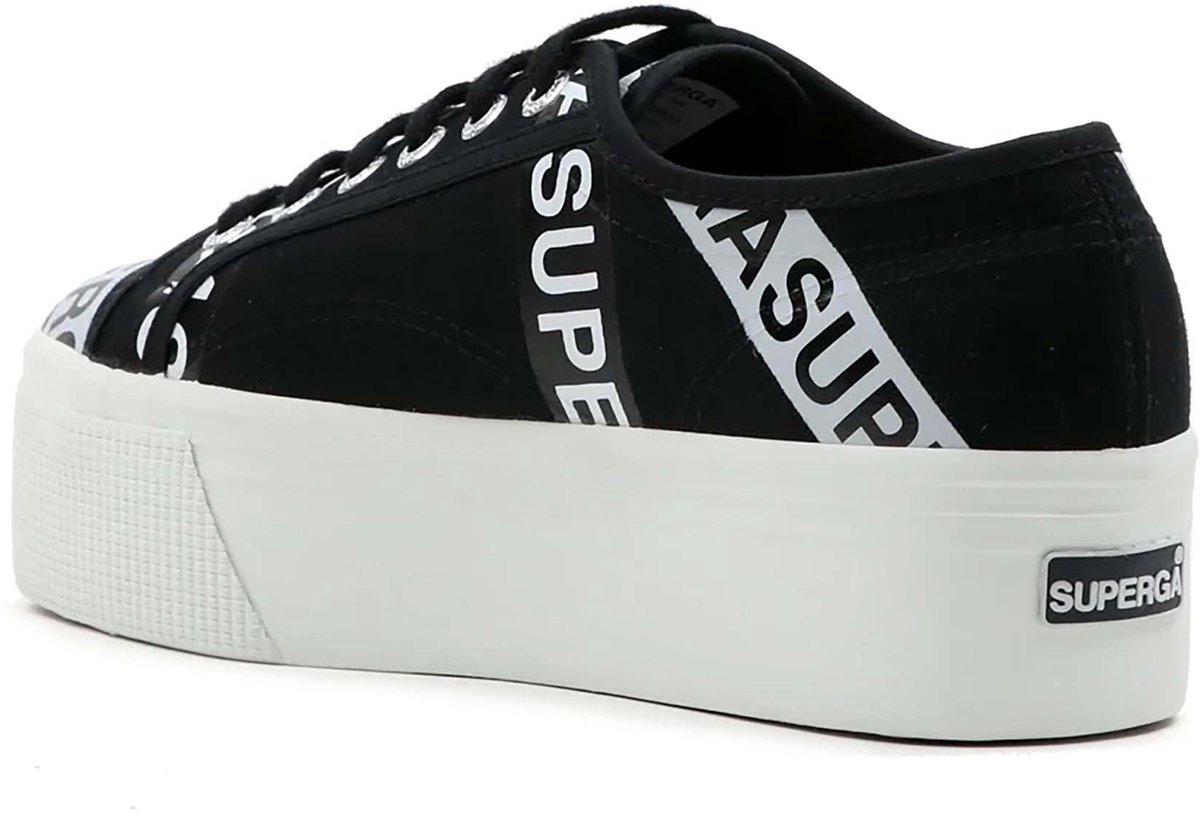 Sneaker Superga 2790 Lettering Nero - Fashion Wear - Vrouwen