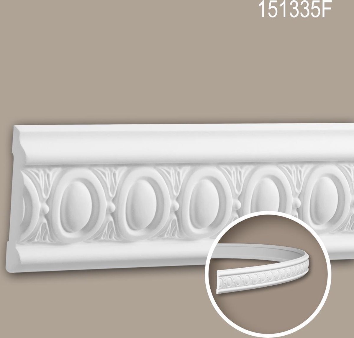 BawiTec Pvc-afdeklijst, kunststof, platte lijst, 300 cm, 80 mm, 2,5 mm