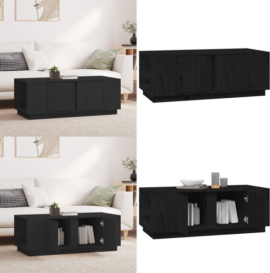 Salontafel massief grenen, wit gelakt Junco 483 - Afmetingen 50 x 120 x 60 cm