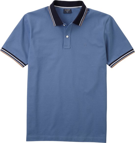 Polo OLYMP Casual - polo coupe moderne - bleu fumé