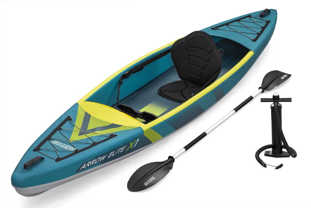 Hydro Force Arrow Elite X1 Opblaasbare Drop Stitch Kajak Set voor 1 Persoon 3.65 m