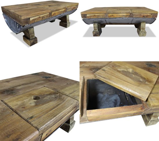Qopps Wicca uitschuif tafel met 6 Palsa gasveer… | Coppens Warenhuis