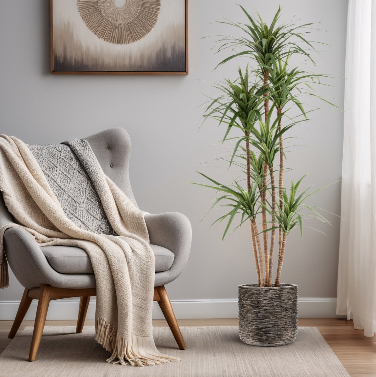 maxifleur Kunstplanten Draceana Marginata Kunstplant Deluxe 160cm Groen
