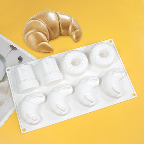 Silicone Mousse Cake Mold Bakeware Dessert Mousse DIY Cioccolato Sapone Candle Stampo, 12 Fori Testa Piatta Ellittica Sandwich Mold - 12