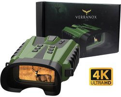 Verranox® VX Pro - 4K Full-color HD Nachtkijker + Infrarood Night Vision + 32GB SD + Digitale Verrekijker + 4K ULTRA HD VIDEO + Water Resistant + 8× Digital Zoom + 5200mAh Accu + Beeld Stabilisatie + Beschermhoes + Draagriem + SD Card Reader