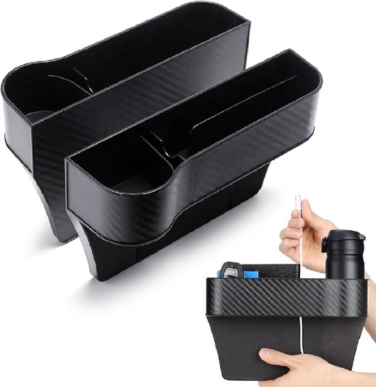 Lederen Auto Seat Gap Organizer, Spleet Side Opslagdoos