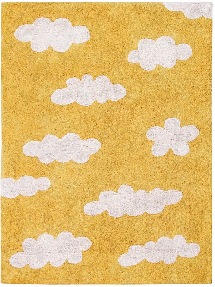 Vloerkleed kinderkamer Cloud Mustard