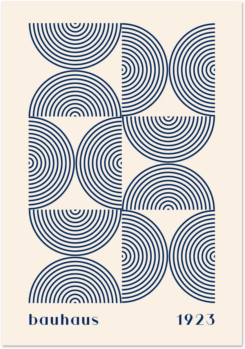 Bauhaus - Twisted arches 1923 Poster 70x100 cm - exclusief lijst