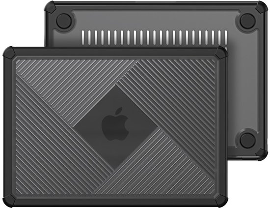 Dux Ducis Convient pour MacBook Air 15 pouces M2/ M3 (2023-2024) Armor Pattern Cover Case - Coque - Zwart