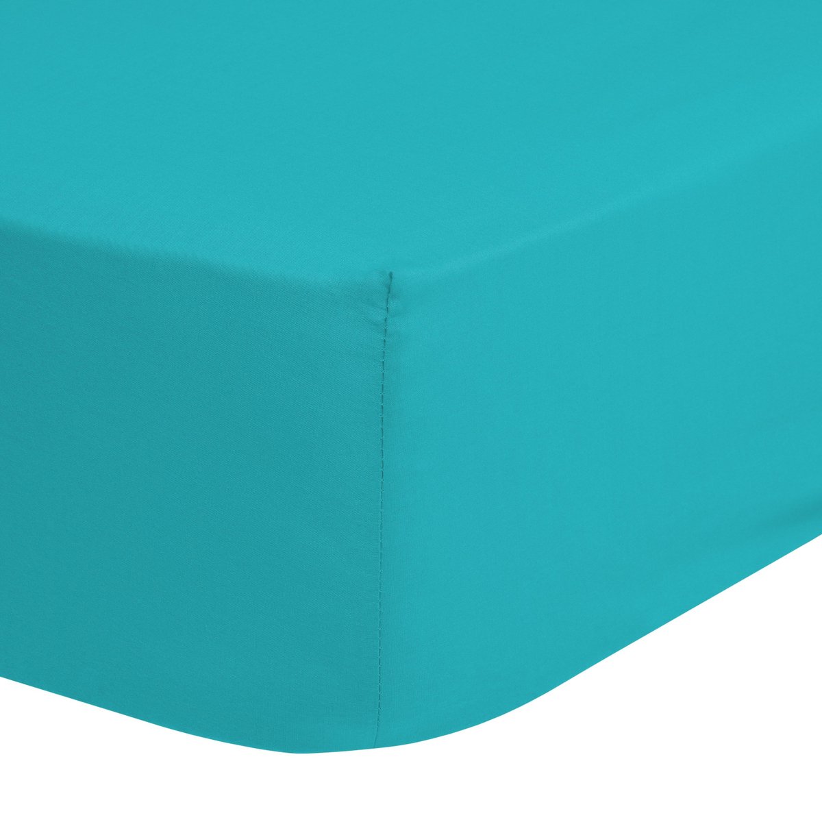 Good Morning hoeslaken effen kleur - 1 persoons 90x200 cm - Aqua - 100% Katoen jersey