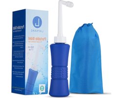 Draagbare bidet 500 ml blauwe peri fles met waterdichte zak en dop - Lekvrij en krasbestendig - Perineale fles voor postpartum aambeien genezing - Moederschapskit Essentials. Peri bottle