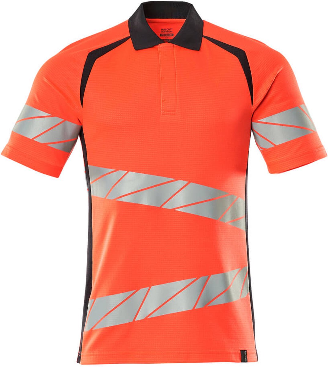 Mascot Accelerate Safe Poloshirt 19083-771 - hi-vis rood/donkermarine - L