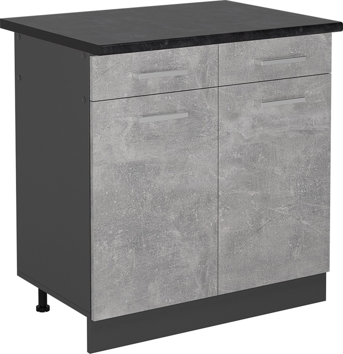 Vicco R-Line Keukenonderkast – 80 cm, WB Antraciet Beton Beton/Antraciet