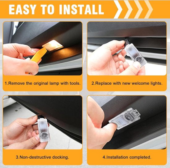 Auto Welkom Licht, Voor MG 3 MG4 EV MG5 MG6 MG HS/MG Marvel R/MG ZS,Autodeur Logo Verlichting,Welkom Courtesy Stap Deur Lampen,projector Verlichting,Vloer Welkom Lamp,B
