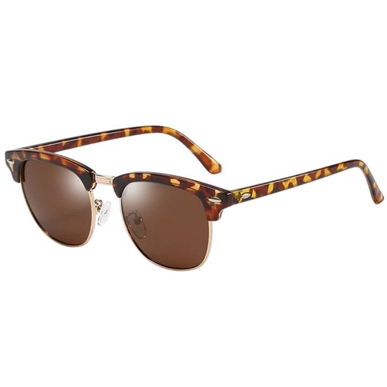 Fako Sunglasses® - Club Style Zonnebril - Polariserend - Dames - Heren - Luipaard/Goud - Bruin van Fako Sunglasses® — afbeelding 2