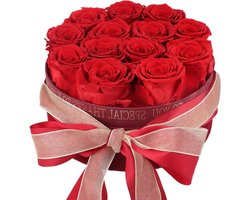 Geconserveerde Rozen - Eeuwige Bloemen in Doos voor Bezorging - Prime Kerstmis Valentijnsdag - 13 Stuks .