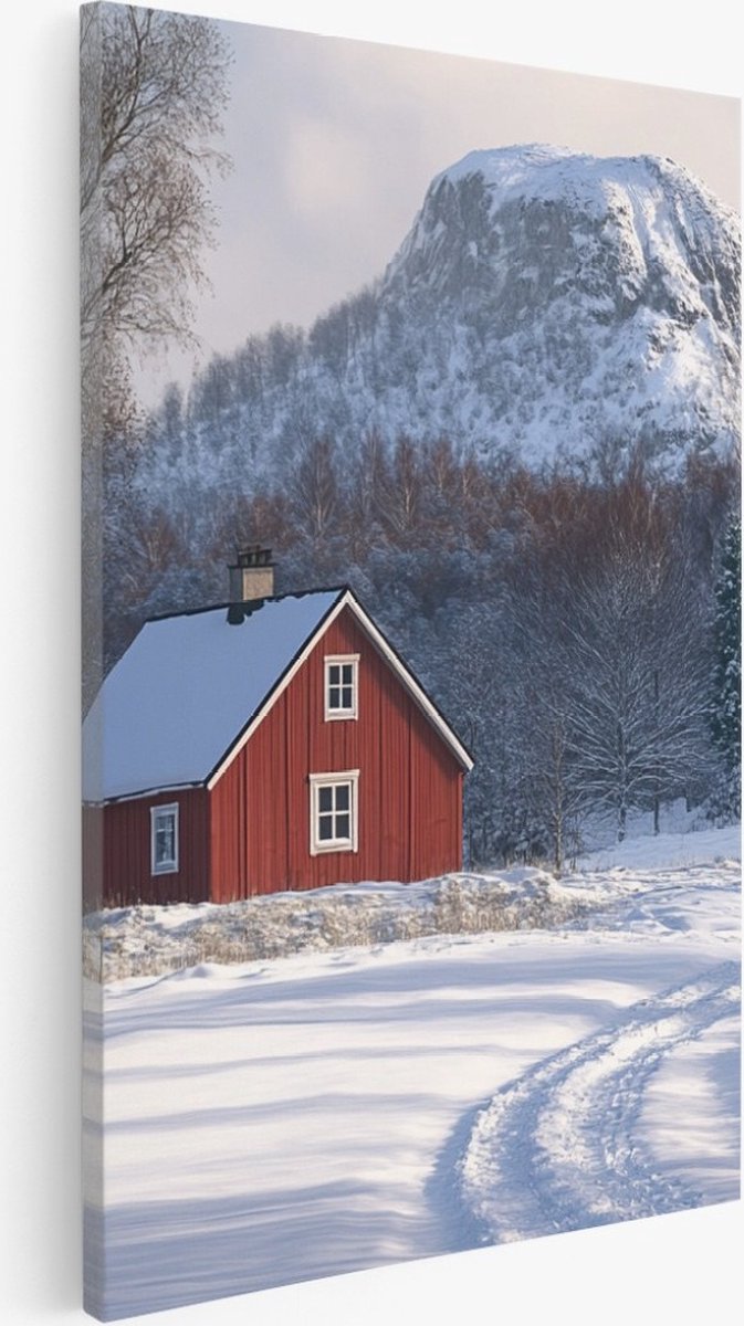 Saammp Canvas Schilderij - Natuur - Weg tussen de bomen - England - 40x50 - Foto op canvas - Wanddecoratie - Muurdecoratie Woonkamer - Slaapkamer decoratie - Canvas Print Multicolor
