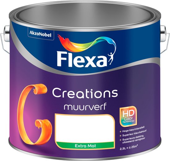 Flexa Creations muurverf Extra Mat, 2.5L.