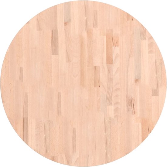 Plateau de table vidaXL - Paravent de table - Plateau de table rond Ø80x2,5 cm Bois de hêtre massif - Plateau de table en bois de hêtre - Plateau de table rond - Plateau de table Vintage