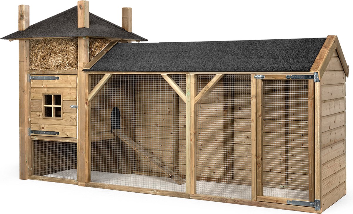 Wood Selections Konijnenhok Hooiberg Sterre - Konijnenhok voor buiten - Konijnenren - Konijnenkooi - Nachthok konijn - Konijnenhuis - Dierenverblijf - Konijnen
