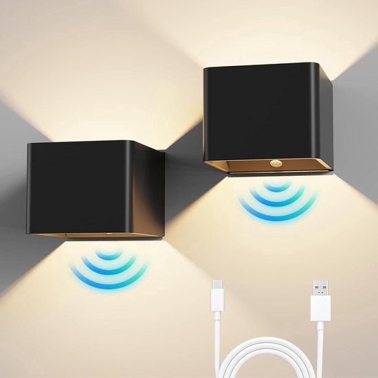 Brilliant Iseo Wandlamp Kunststof Zwart 4W 300lm - 830 Warm Wit | IP44 - Buitenverlichting - Bewegings- en Lichtsensor - USB Oplaadbaar Brilliant Iseo Wandlamp Kunststof Zwart 4W 300lm - 830 Warm Wit | IP44 - Buitenverlichting - Bewegings- en Lichtsensor - USB Oplaadbaar