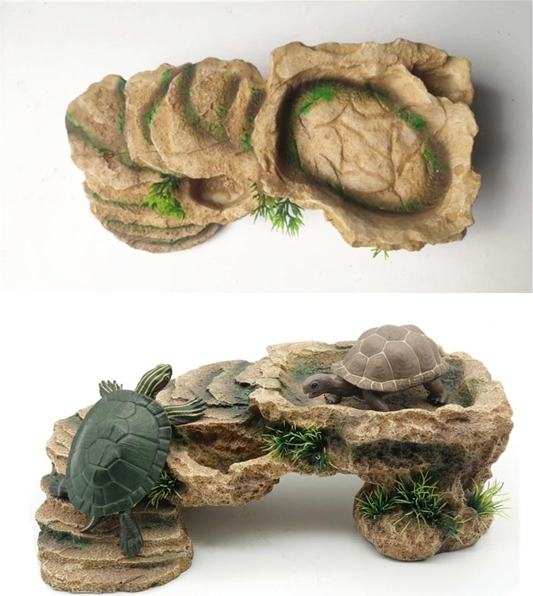 Reptielenhars schuilplaats - 14 x 14 x 13 cm hagedis, realistische grot Reptielenhars schuilplaats - 14 x 14 x 13 cm hagedis, realistische grot