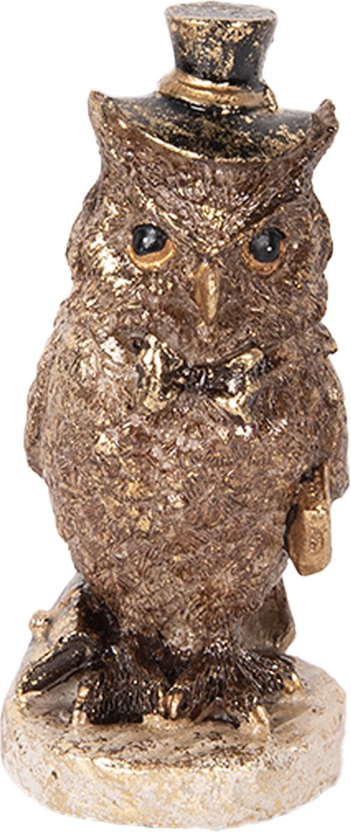 Decoratie Beeld Uil 14 cm Bruin Kunststof