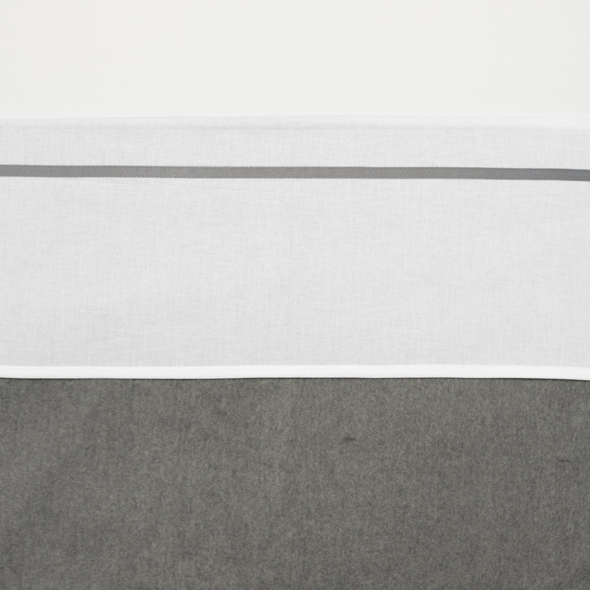 Meyco Wieglaken Wit Met Bies Grijs 75 x 100 cm