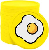 Jetons de petit-déjeuner CombiCraft jaune fluo - Ø29mm imprimés d'un côté - 100 pièces
