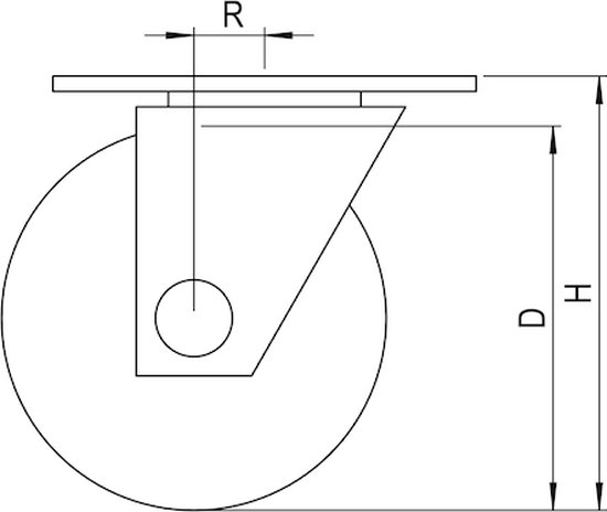 Wurth - Roulette de transport avec support pivotant avec noyau PA - Roulette de transport de meubles avec support pivotant x 1 pc - 220 kg