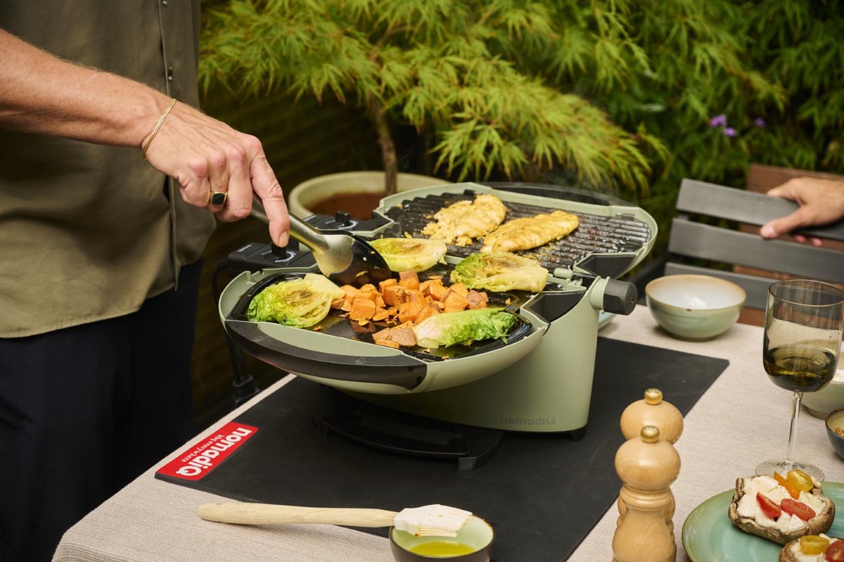nomadiQ elektrische BBQ - De ultieme lichtgewicht draagbare elektrische BBQ / Grill - Barbecue voor op de camping & vakantie – foto 5