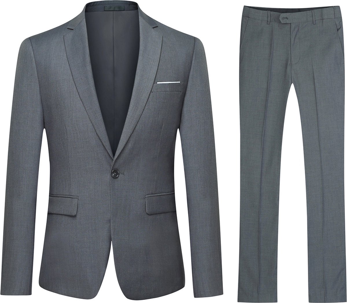 Allthemen Heren 2-Piece Suit - Moderne Casual Jacket voor Zaken - 3XL
