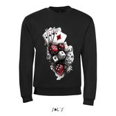 Sweat-shirt 2-187 Pokergame2 - L, Zwart