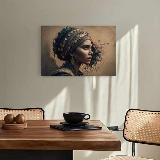 Tableau sur toile Saammp - Bijoux- Femme - Abstrait - 70x50 - Photo sur toile - Décoration murale Décoration murale de salon - Décoration de chambre - Impression sur toile