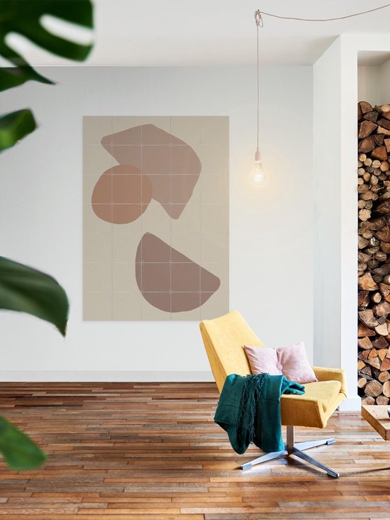 IXXI Mocha, Divers - 100 x 140 cm - Support de suspension gratuit - Grande décoration murale et affiches - Minimaliste, Graphisme, Abstrait, Géométrique